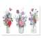 Designart - Bouquets of Wildflowers In Transparent Vases I - Farmhouse Canvas Wall Art Print